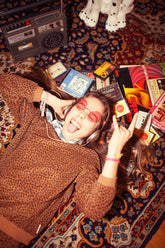 Piupiuchick Terry cotton sweatshirt - Brown animal print